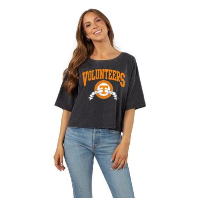 Tennessee Chicka-D Dorm Room Sunshine Cropped Tee BLACK