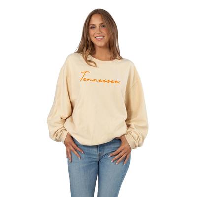 Tennessee Chicka-D Heavy Script Corded Sweatshirt NATURAL