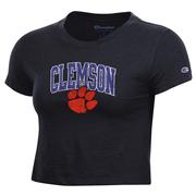  Clemson Champion Women's Core Baby Mini Arch Logo Tee