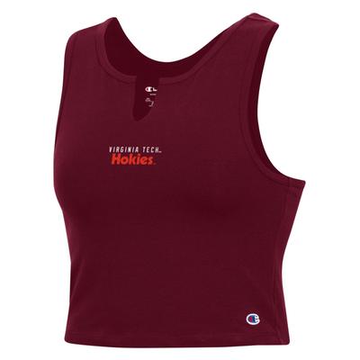 Virginia Tech Champion Women's Tailgate Fitted Her Crop Tank Top