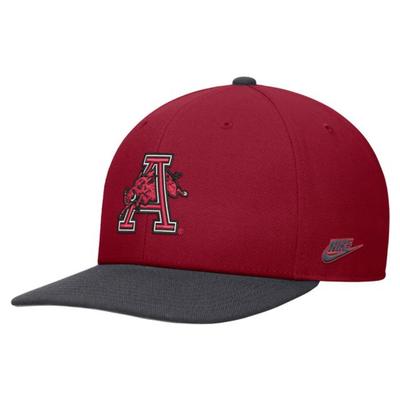 Arkansas Vault Nike Pro Flat Brim Snapback Cap