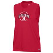  Nebraska Champion Women's Core Muscle Arch Circle Volleyball Tank Top