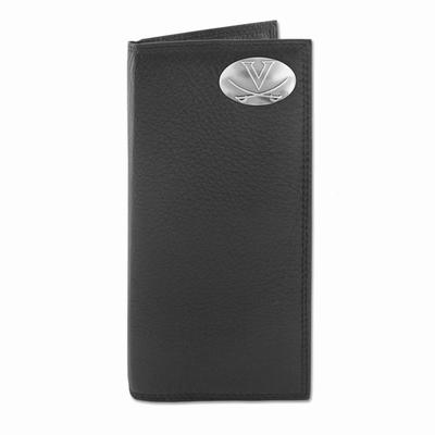 Virginia Zep-Pro Black Leather Concho Roper Wallet