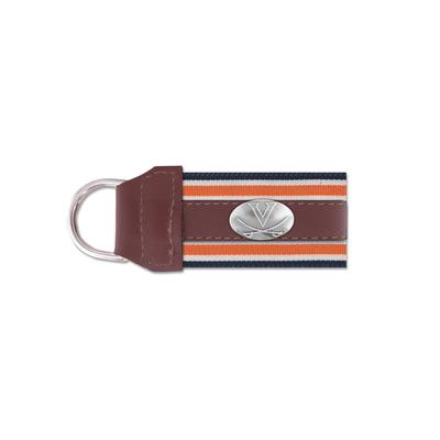 Virginia Zep-Pro Leather Concho Keychain