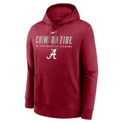 Alabama Nike Mascot Straight Club Fleece Hoodie