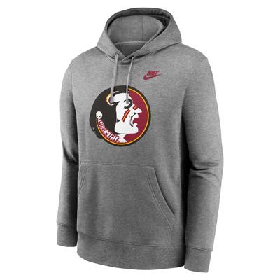 Florida State Nike Legacy Logo Club Fleece Hoodie DK_GREY_HTHR