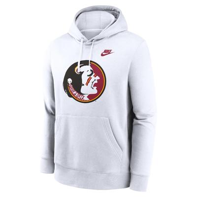 Florida State Nike Legacy Logo Club Fleece Hoodie WHITE