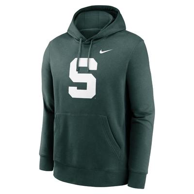 Michigan State Nike Alt Logo Club Fleece Hoodie PRO_GREEN