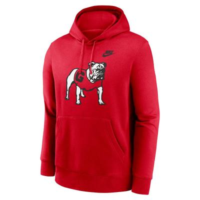 Georgia Nike Legacy Logo Club Fleece Hoodie RED