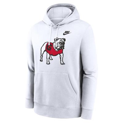 Georgia Nike Legacy Logo Club Fleece Hoodie WHITE