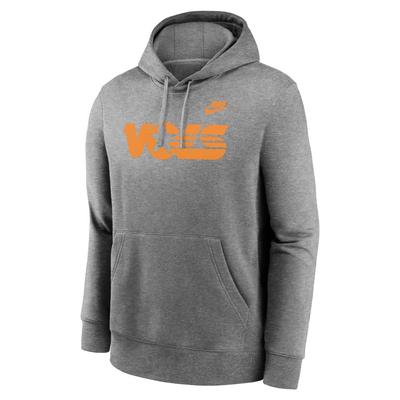 Tennessee Nike Legacy Logo Club Fleece Hoodie DK_GREY_HTHR