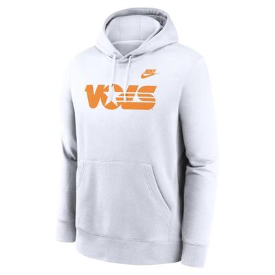 Tennessee Nike Legacy Logo Club Fleece Hoodie WHITE