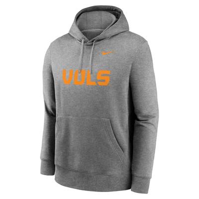 Tennessee Nike Alt Logo Club Fleece Hoodie DK_GREY_HTHR