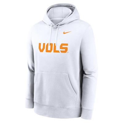 Tennessee Nike Alt Logo Club Fleece Hoodie WHITE