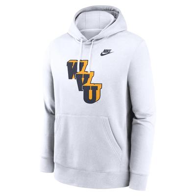 West Virginia Nike Legacy Logo Club Fleece Hoodie WHITE