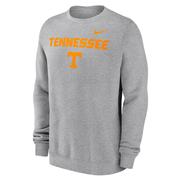  Tennessee Nike Primary Stack Club Fleece Crew