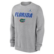  Florida Jordan Brand Primary Stack Club Fleece Crew