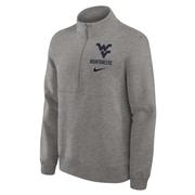  West Virginia Nike 1/2 Zip Pullover Club Fleece