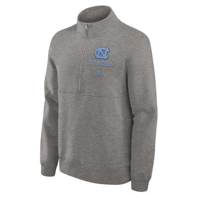UNC Jordan Brand 1/2 Zip Pullover Club Fleece