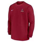  Alabama Nike Sideline Coach Long Sleeve Crew Top