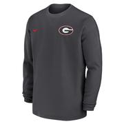  Georgia Nike Sideline Coach Long Sleeve Crew Top