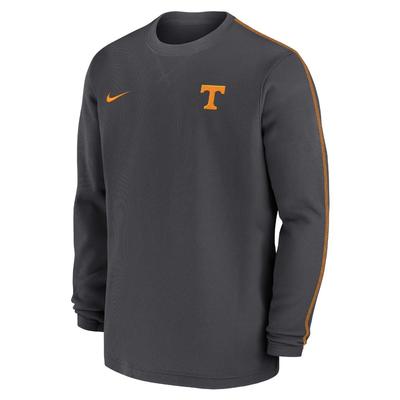 Tennessee Nike Sideline Coach Long Sleeve Crew Top