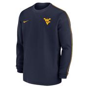  West Virginia Nike Sideline Coach Long Sleeve Crew Top