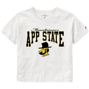  App State League Women's Clothesline Cotton Crop Tee