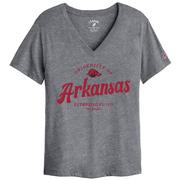  Arkansas League Women's Intramural Boyfriend V- Neck Top