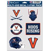  Virginia Wincraft Fan Decal 6 Pack