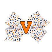  Virginia Medium Confetti Printed With Logo Badge Bow