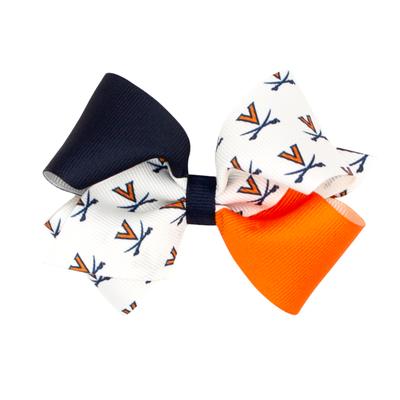 Virginia Wee Ones Mini Logo Color Block Bow