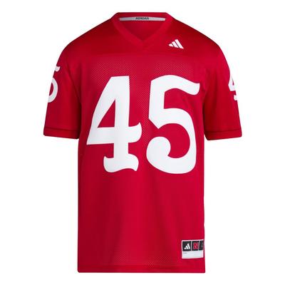 Nebraska Adidas #45 Premier Strategy Football Jersey