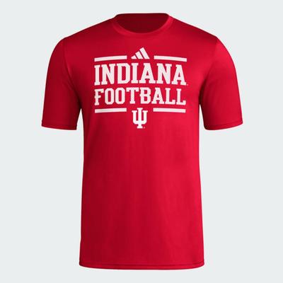 Indiana Adidas Practice Football Pregame Tee