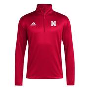  Nebraska Adidas Sideline Knit 1/4 Zip