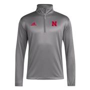  Nebraska Adidas Sideline Knit 1/4 Zip