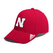  Nebraska Adidas Poly Structured Adjustable Cap