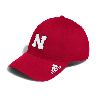 Nebraska Adidas Primary Logo Adjustable Slouch Cap