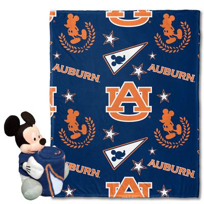 Auburn Northwest Pennant Mickey Pillow & Silk Throw Set