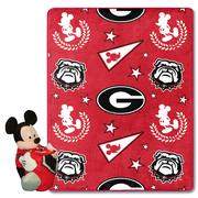  Georgia Northwest Pennant Mickey Pillow & Silk Throw Set