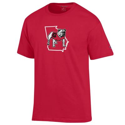 Georgia Champion Logo Over State Tee