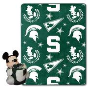  Michigan State Northwest Pennant Mickey Pillow & Silk Throw Set