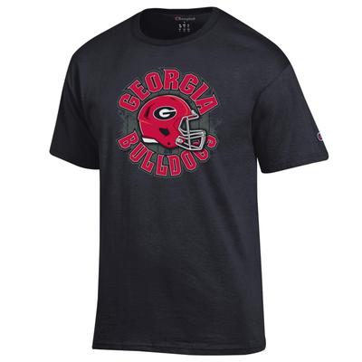 Georgia Champion Circle with Helmet Over Field Tee