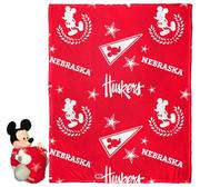  Nebraska Northwest Pennant Mickey Pillow & Silk Throw Set