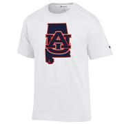  Auburn Champion Logo Over State Tee