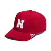  Nebraska Adidas Structured Adjustable Performance Cap