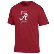  Alabama Champion Logo Over State Tee