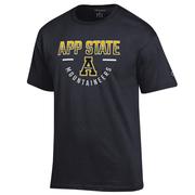  App State Champion Straight Over Logo Reverse Arch Tee