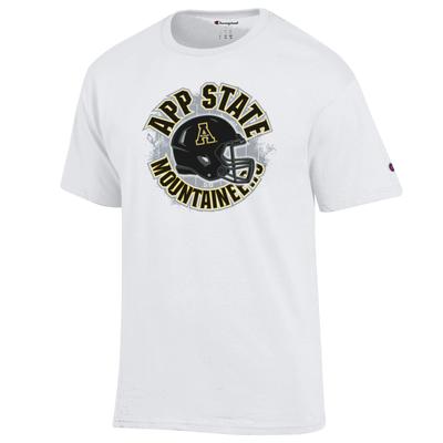 App State Champion Circle with Helmet Over Field Tee