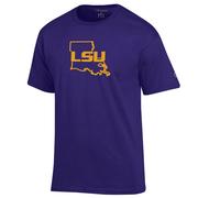  Lsu Champion Logo Over State Tee